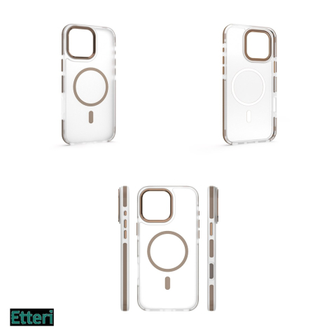 Husa Etteri Icy Mag pentru Apple iPhone 16 Pro, Carcasa magnetica, Auriu [3]