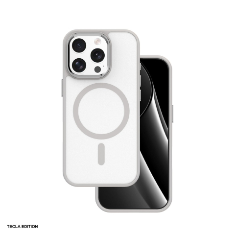 Huse si protectii smartphone - Husa Frozen Mag pentru Apple iPhone 16 Pro, Carcasa magnetica, Gri