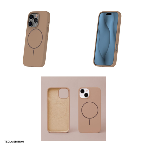 Husa Silicone Thin Mag pentru Apple iPhone 16 Pro, Carcasa magnetica, Maro [3]