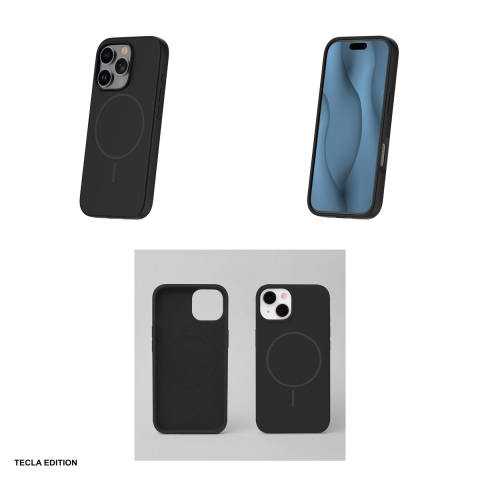 Husa Silicone Thin Mag pentru Apple iPhone 16 Pro, Carcasa magnetica, Negru [3]