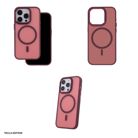 Husa Frozen Mag pentru Apple iPhone 16 Pro, Carcasa magnetica, Rosu [3]