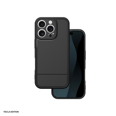 Huse si protectii smartphone - Husa Simple Carbon pentru Apple iPhone 16 Pro, Carcasa, Negru
