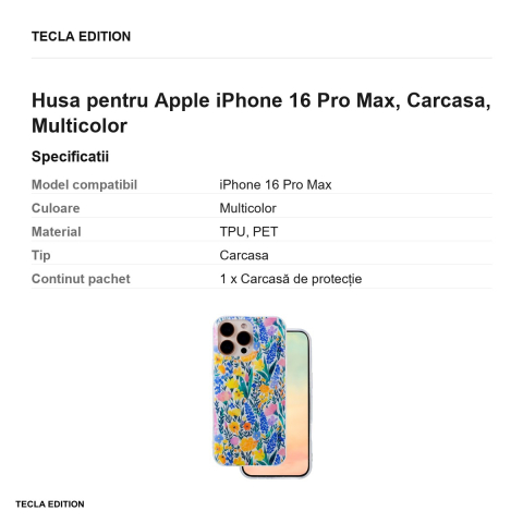 Husa Glow Glam rustic pentru Apple iPhone 16 Pro Max, Carcasa, Multicolor [2]