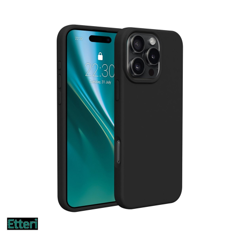 Huse si protectii smartphone - Husa Etteri Silicone pentru Apple iPhone 16 Pro Max, Carcasa, Negru