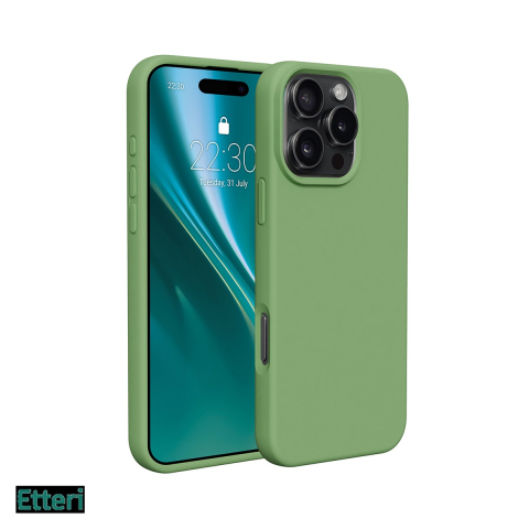 Huse si protectii smartphone - Husa Etteri Silicone pentru Apple iPhone 16 Pro Max, Carcasa, Verde