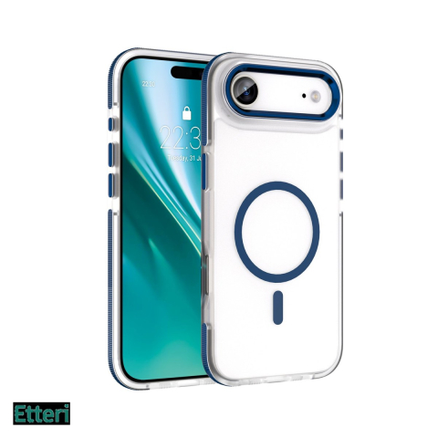 Huse si protectii smartphone - Husa Etteri Icy Mag pentru Apple iPhone 17 Air, Carcasa magnetica, Albastru
