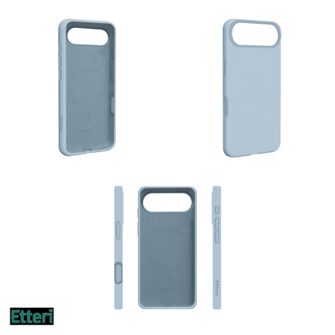 Husa Etteri Silicone Mag pentru Apple iPhone 17 Air, Carcasa magnetica, Albastru [3]