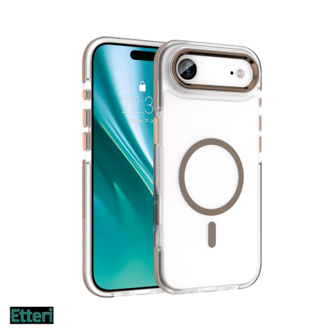 Huse si protectii smartphone - Husa Etteri Icy Mag pentru Apple iPhone 17 Air, Carcasa magnetica, Auriu