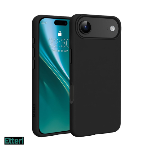 Huse si protectii smartphone - Husa Etteri Silicone Mag pentru Apple iPhone 17 Air, Carcasa magnetica, Negru