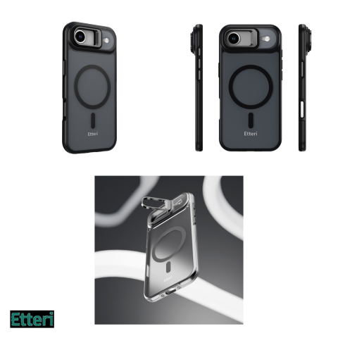 Husa Etteri Morning Fog pentru Apple iPhone 17 Air, Carcasa magnetica, Negru [3]