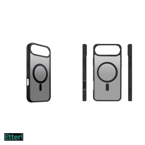 Husa Etteri Matt Mag pentru Apple iPhone 17 Air, Carcasa magnetica, Negru [3]