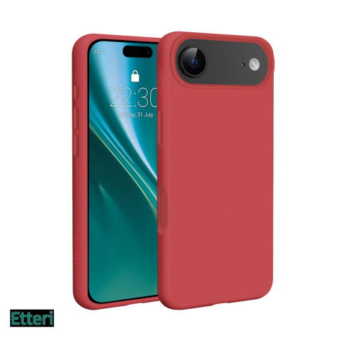Huse si protectii smartphone - Husa Etteri Silicone Mag raspberry pentru Apple iPhone 17 Air, Carcasa magnetica, Rosu