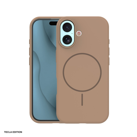 Huse si protectii smartphone - Husa Silicone Thin Mag pentru Apple iPhone 17, Carcasa magnetica, Maro