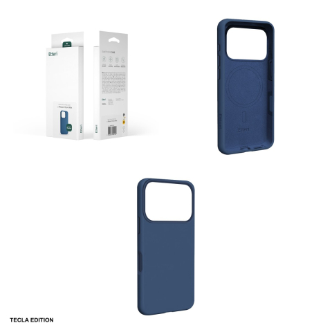 Husa Etteri Silicone Mag pentru Apple iPhone 17 Pro, Carcasa magnetica, Albastru [3]