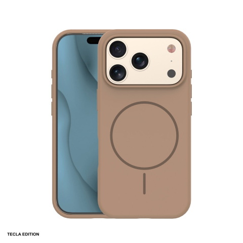 Huse si protectii smartphone - Husa Silicone Thin Mag pentru Apple iPhone 17 Pro, Carcasa magnetica, Maro