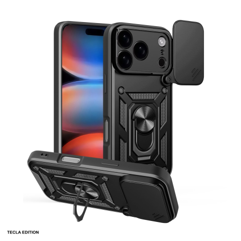 Huse si protectii smartphone - Husa Defender Slide pentru Apple iPhone 17 Pro, Carcasa, Negru