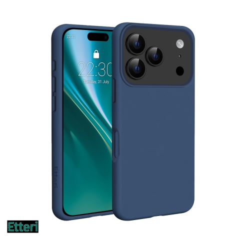 Huse si protectii smartphone - Husa Etteri Silicone Mag pentru Apple iPhone 17 Pro Max, Carcasa magnetica, Albastru