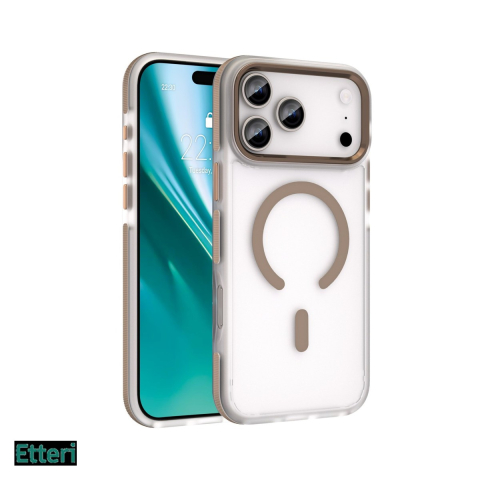 Huse si protectii smartphone - Husa Etteri Icy Mag pentru Apple iPhone 17 Pro Max, Carcasa magnetica, Auriu