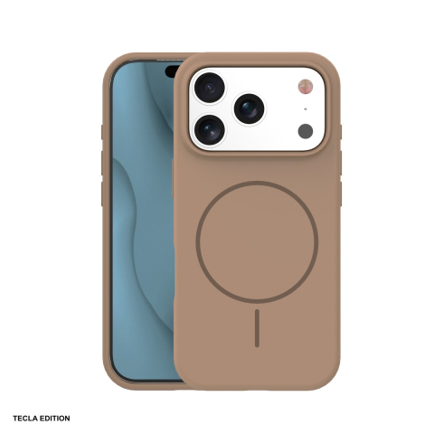 Huse si protectii smartphone - Husa Silicone Thin Mag pentru Apple iPhone 17 Pro Max, Carcasa magnetica, Maro