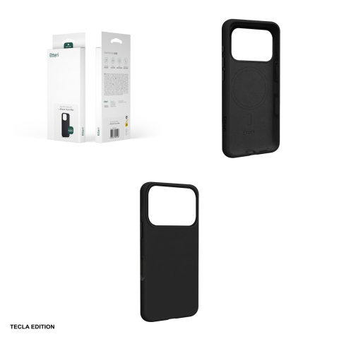 Husa Etteri Silicone Mag pentru Apple iPhone 17 Pro Max, Carcasa magnetica, Negru [3]