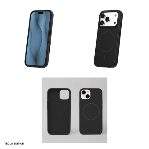 Husa Silicone Thin Mag pentru Apple iPhone 17 Pro Max, Carcasa magnetica, Negru [3]
