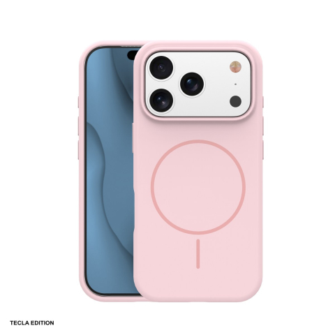 Huse si protectii smartphone - Husa Silicone Thin Mag pentru Apple iPhone 17 Pro Max, Carcasa magnetica, Roz