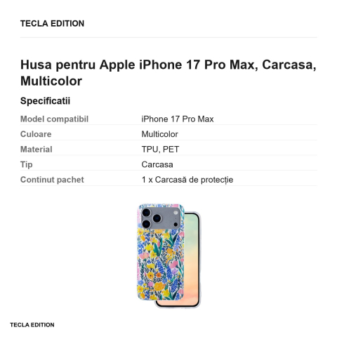 Husa Glow Glam rustic pentru Apple iPhone 17 Pro Max, Carcasa, Multicolor [2]