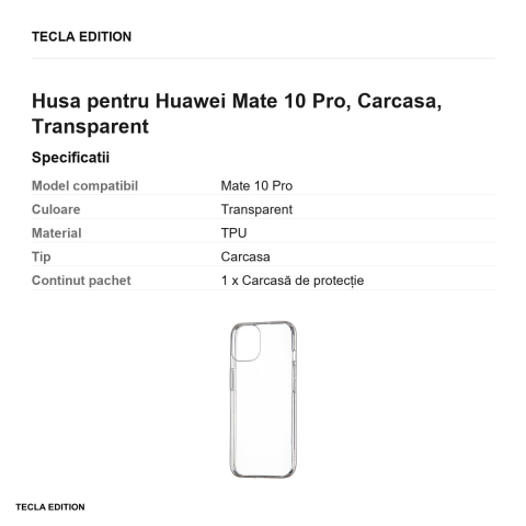Husa pentru Huawei Mate 10 Pro, Carcasa, Transparent [2]