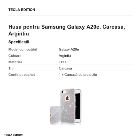 Husa pentru Samsung Galaxy A20e, Carcasa, Argintiu [2]