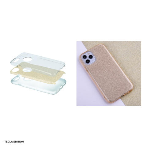 Husa Glitter 3in1 pentru Samsung Galaxy A21s, Carcasa, Auriu [4]