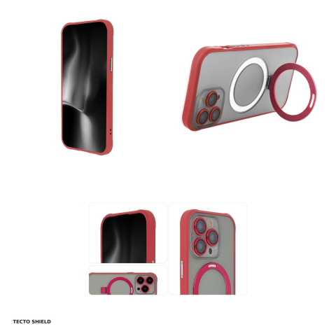Husa Ring Secure Mag pentru Apple iPhone 12, Carcasa, Rosu [3]
