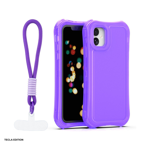 Huse telefoane - Husa Safepop strap pentru Apple iPhone 11, Carcasa, Mov