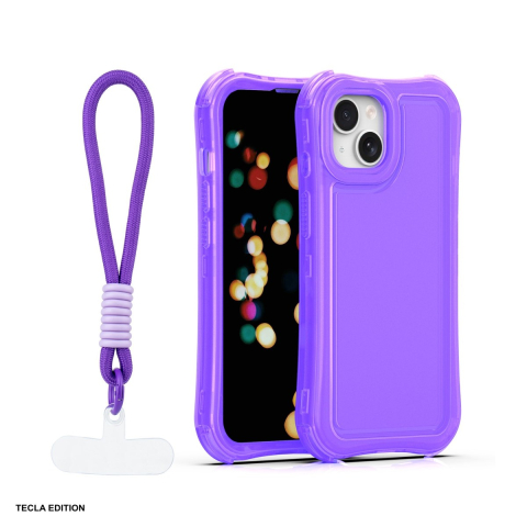 Huse telefoane - Husa Safepop strap pentru Apple iPhone 13, Carcasa, Mov