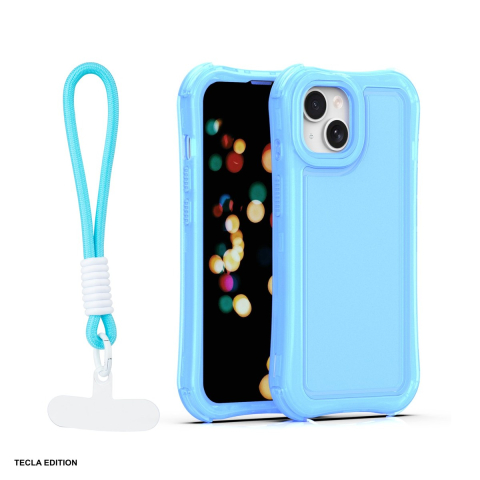 Huse telefoane - Husa Safepop strap pentru Apple iPhone 14, Carcasa, Albastru