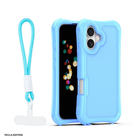 Huse telefoane - Husa Safepop strap pentru Apple iPhone 16, Carcasa, Albastru