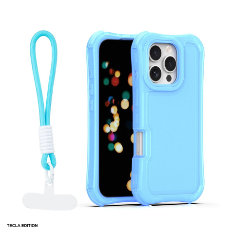 Huse telefoane - Husa Safepop strap pentru Apple iPhone 16 Pro, Carcasa, Albastru
