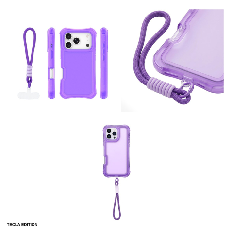 Husa Safepop strap pentru Apple iPhone 17 Pro, Carcasa, Mov [3]