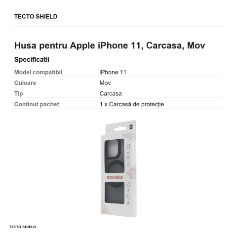 Husa Satin Elegant Mag pentru Apple iPhone 11, Carcasa, Mov [2]