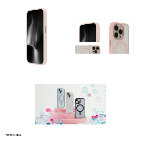 Husa Satin Elegant Mag pentru Apple iPhone 15 Plus, Carcasa, Roz [3]