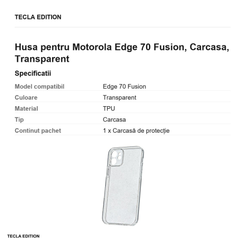 Husa Shine Fusion pentru Motorola Edge 70 Fusion, Carcasa, Transparent [2]