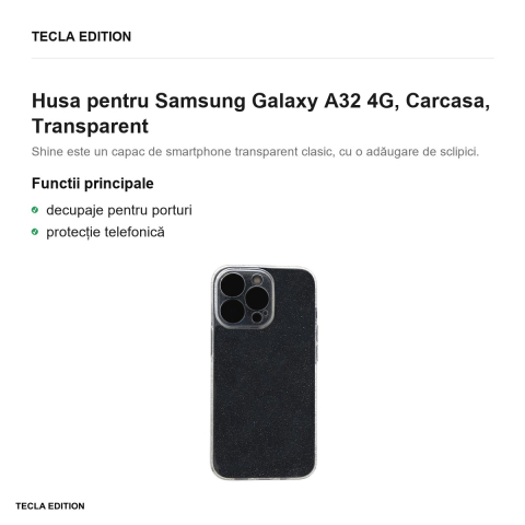 Husa Shine pentru Samsung Galaxy A32 4G, Carcasa, Transparent [1]