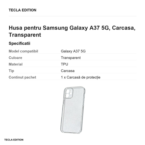 Husa Shine pentru Samsung Galaxy A37 5G, Carcasa, Transparent [2]