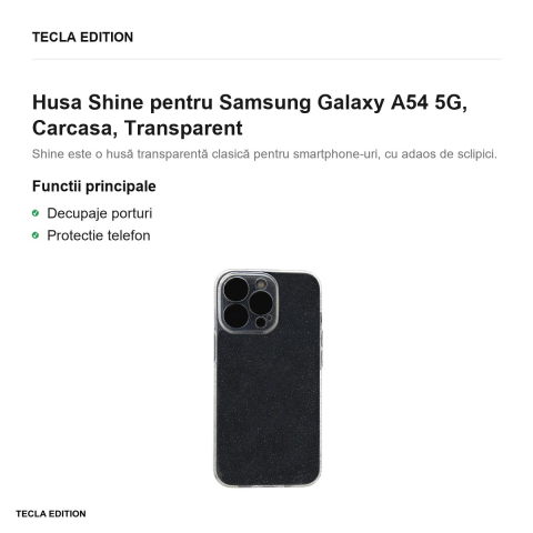 Husa Shine pentru Samsung Galaxy A54 5G, Carcasa, Transparent [1]
