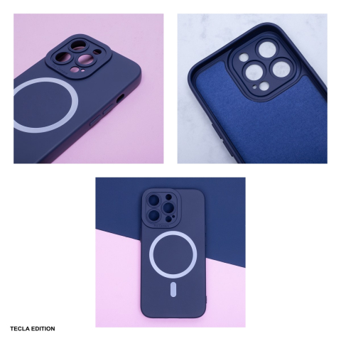 Husa Silicon Mag pentru iPhone 15 Plus, Carcasa magnetica, Albastru [3]