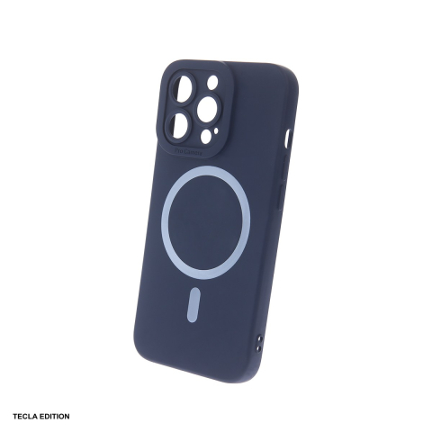 Huse si protectii smartphone - Husa Silicon Mag pentru iPhone 15 Plus, Carcasa magnetica, Albastru