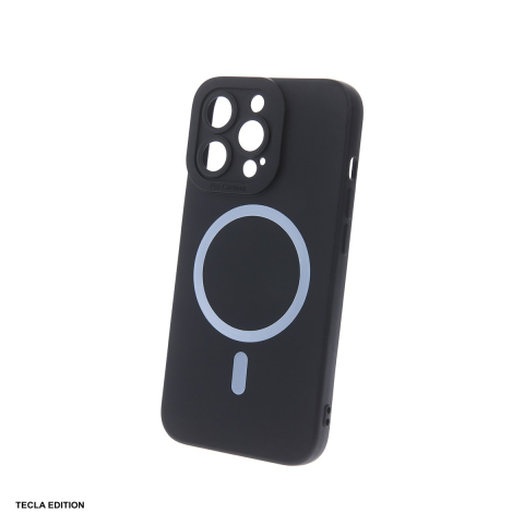 Huse telefoane - Husa Silicon Mag pentru iPhone 16 Plus, Carcasa magnetica, Negru