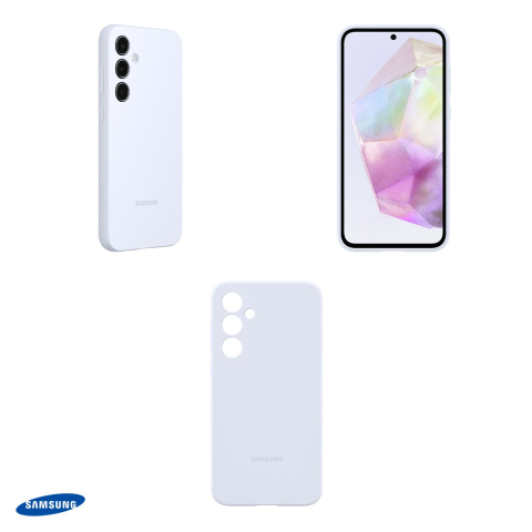 Husa Silicone pentru Samsung Galaxy A35 5G, Carcasa, Albastru [3]