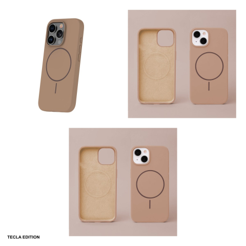 Husa Silicone Thin Mag pentru Apple iPhone 12 Pro, iPhone 12, Carcasa magnetica, Maro [3]