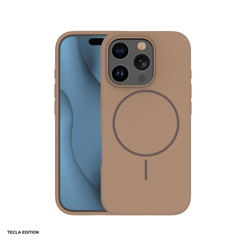 Huse si protectii smartphone - Husa Silicone Thin Mag pentru Apple iPhone 12 Pro, iPhone 12, Carcasa magnetica, Maro