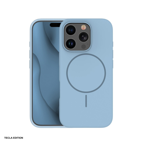 Huse si protectii smartphone - Husa Silicone Thin Mag pentru Apple iPhone 13, Carcasa magnetica, Albastru